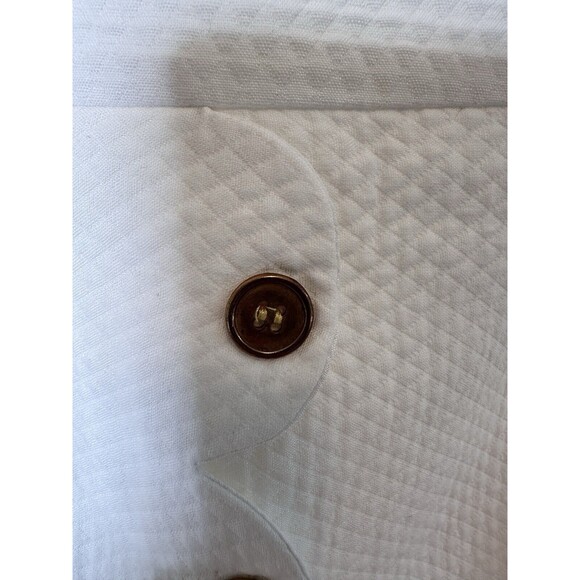 J Mclaughlin Womens White lined Scallop Edge Straight Skirt $168 Sz 10 Pretty! - Picture 6 of 6